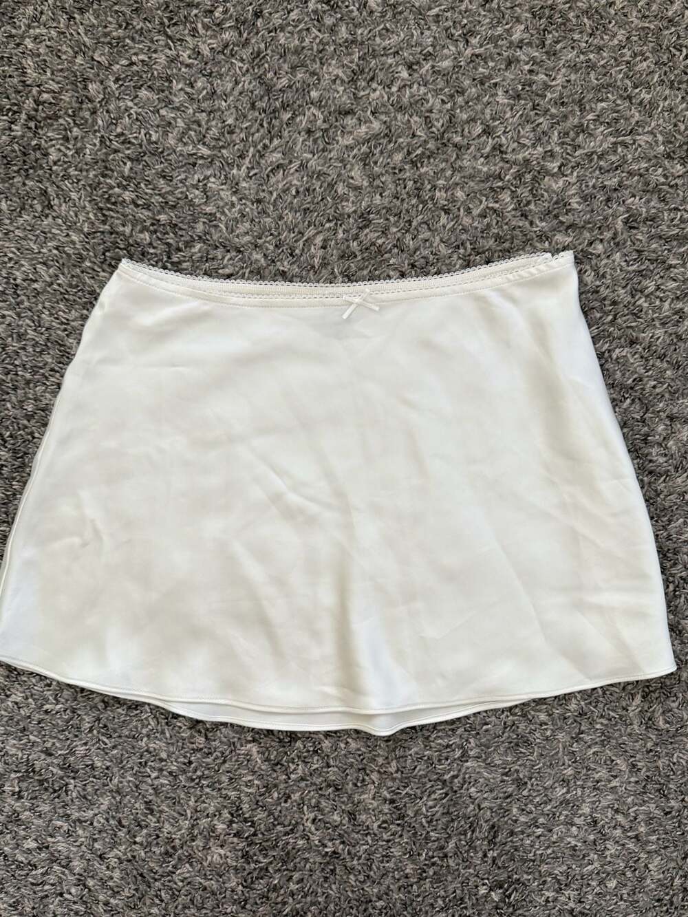 Wild Fable White Satin Mini Skirt